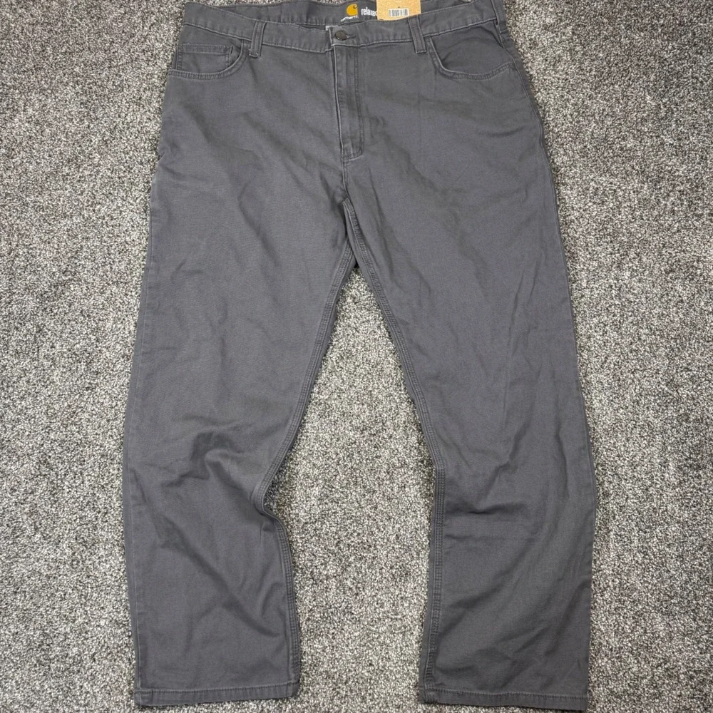 Carhartt Rugged‎ Flex Canvas Five-Pocket Jean 102517-039 Shadow Gray 40x30 Mens